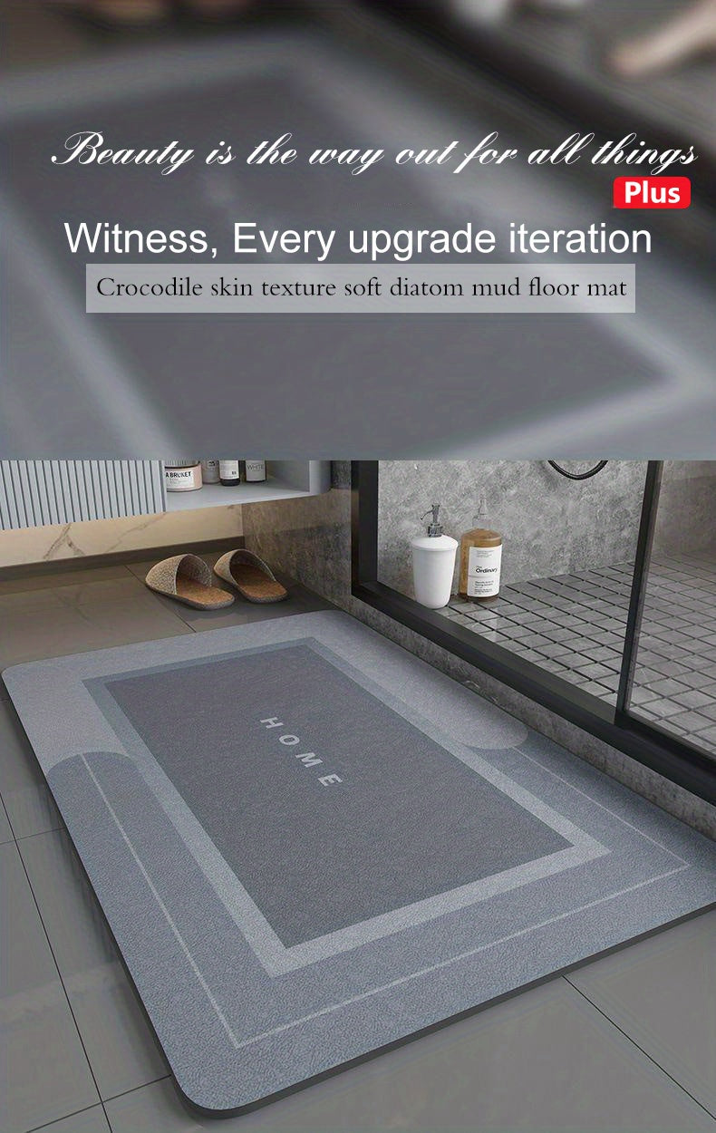1pc Super Absorbent Soft Diatomite Bathroom Floor Mat - Non-Slip, Fast Drying, Carpet-Style Bath Rugs - Home Decor, Fall Decor, Shower, Tub, Outdoor, Indoor, Laundry, Bedroom, Kitchen Area Rugs