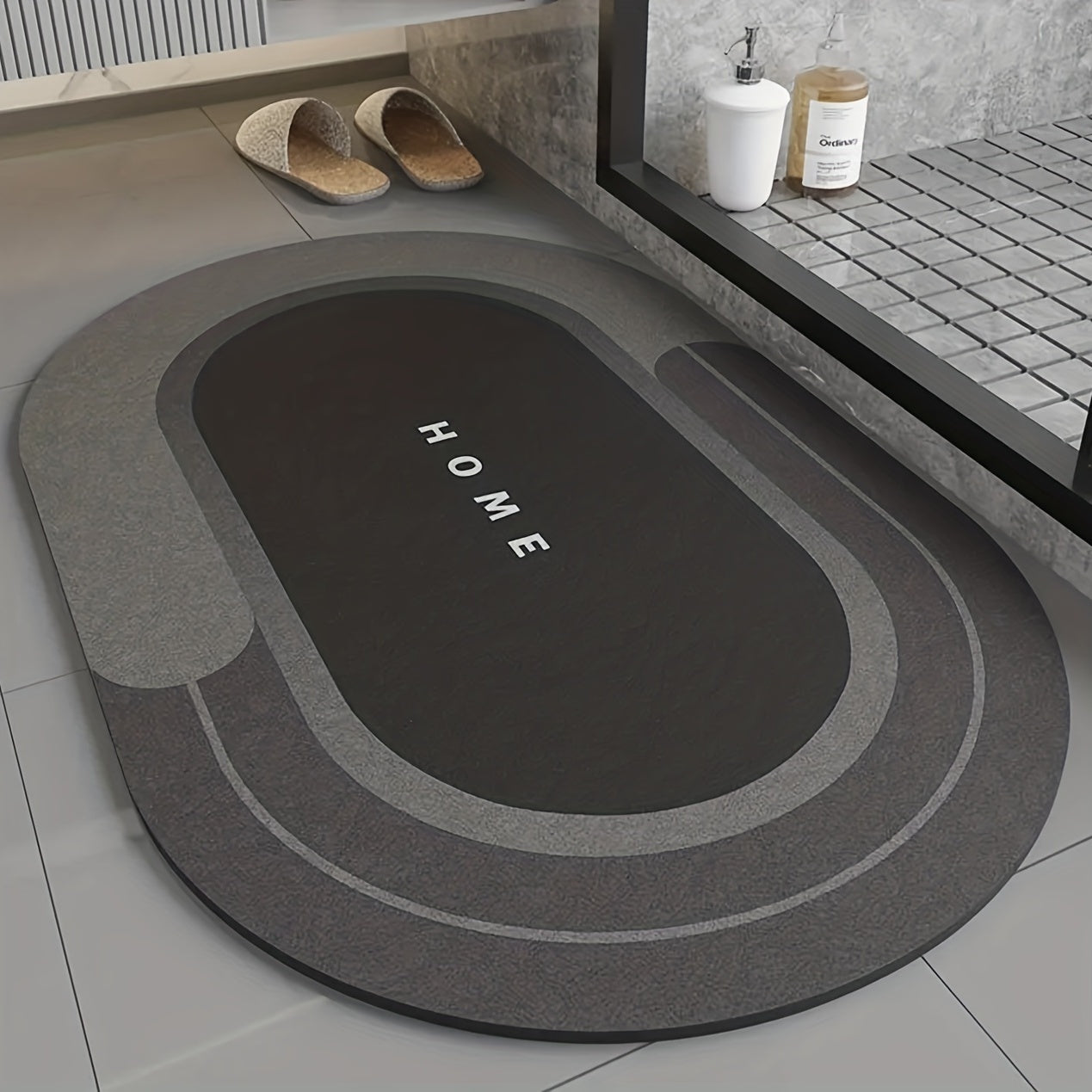 1pc Super Absorbent Soft Diatomite Bathroom Floor Mat - Non-Slip, Fast Drying, Carpet-Style Bath Rugs - Home Decor, Fall Decor, Shower, Tub, Outdoor, Indoor, Laundry, Bedroom, Kitchen Area Rugs
