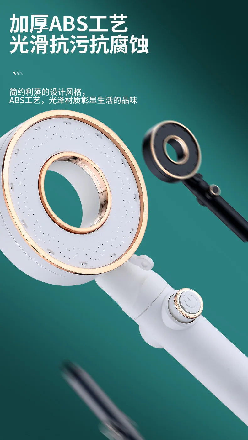 High Pressure Shower Head 3 Modes Adjustable Showerheads Water Saving One-Key Stop Water Spray Nozzle Bathroom Faucet Accessorie