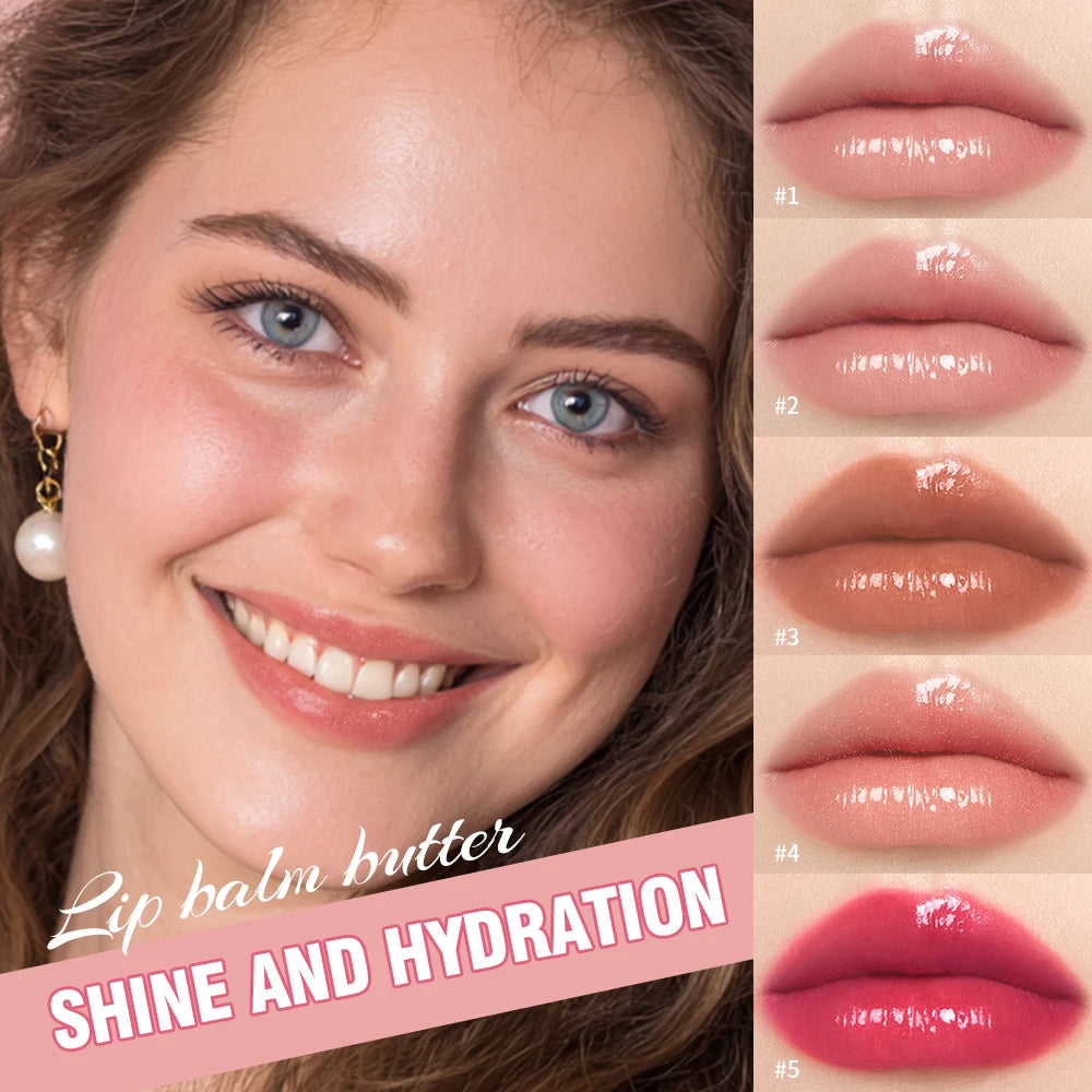 Summer Lip Balm Moisturizing Mirror Lip Gloss Lip Vanilla Mint Iced Coffee Cake Smell Lipstick Transparent Lip Oil Makeup