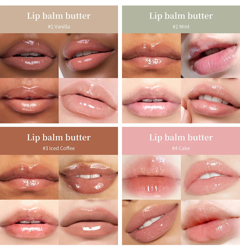 Summer Lip Balm Moisturizing Mirror Lip Gloss Lip Vanilla Mint Iced Coffee Cake Smell Lipstick Transparent Lip Oil Makeup