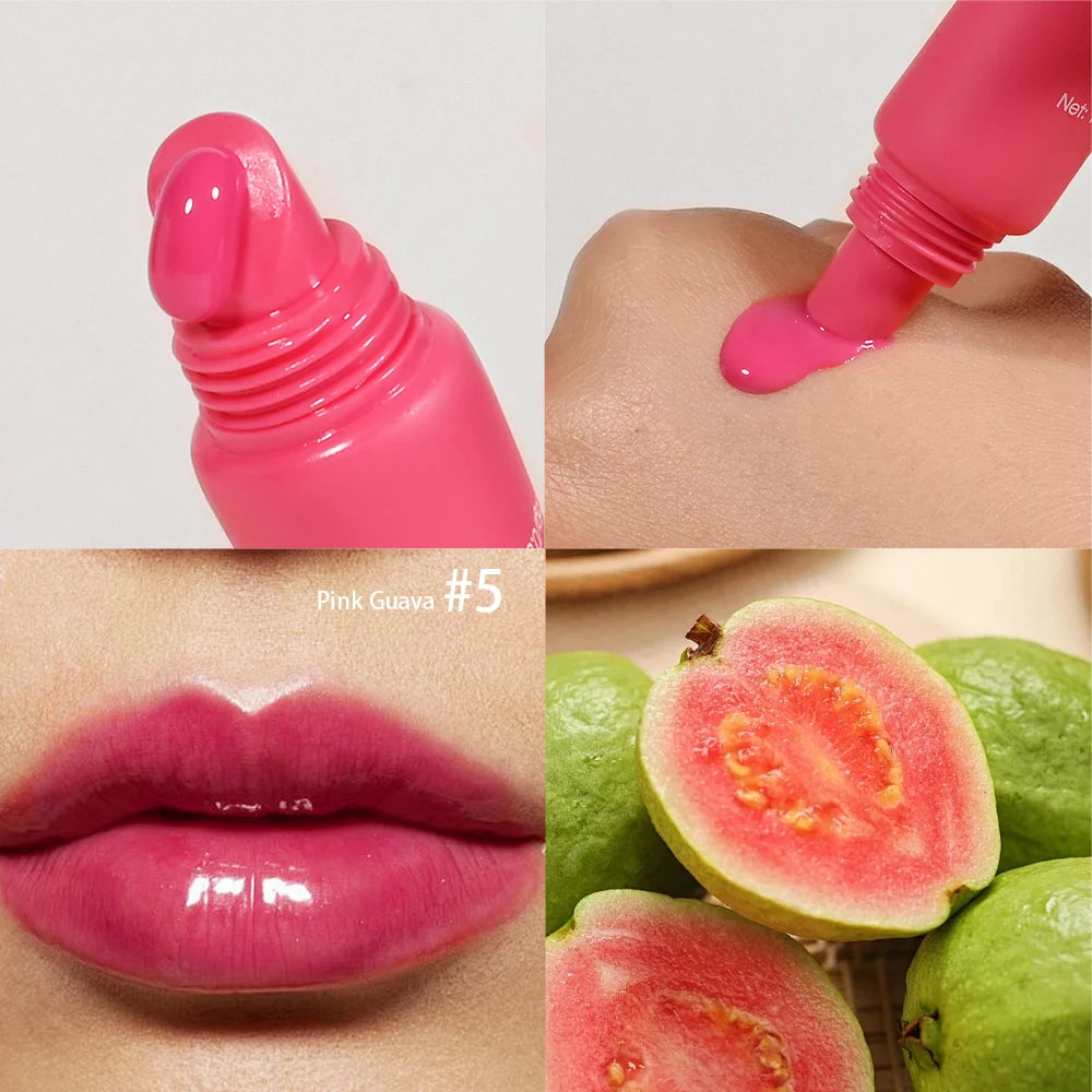Summer Lip Balm Moisturizing Mirror Lip Gloss Lip Vanilla Mint Iced Coffee Cake Smell Lipstick Transparent Lip Oil Makeup