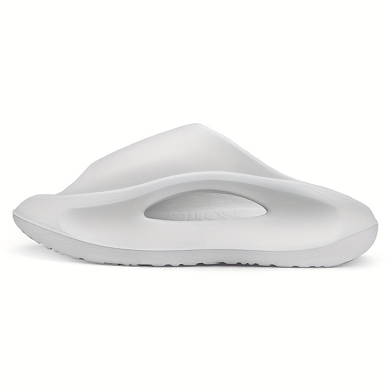 Men's Cloud Slides, Casual Non Slip Slippers, Open Toe Shoes For Indoor Outdoor Beach Shower, Spring And Summer