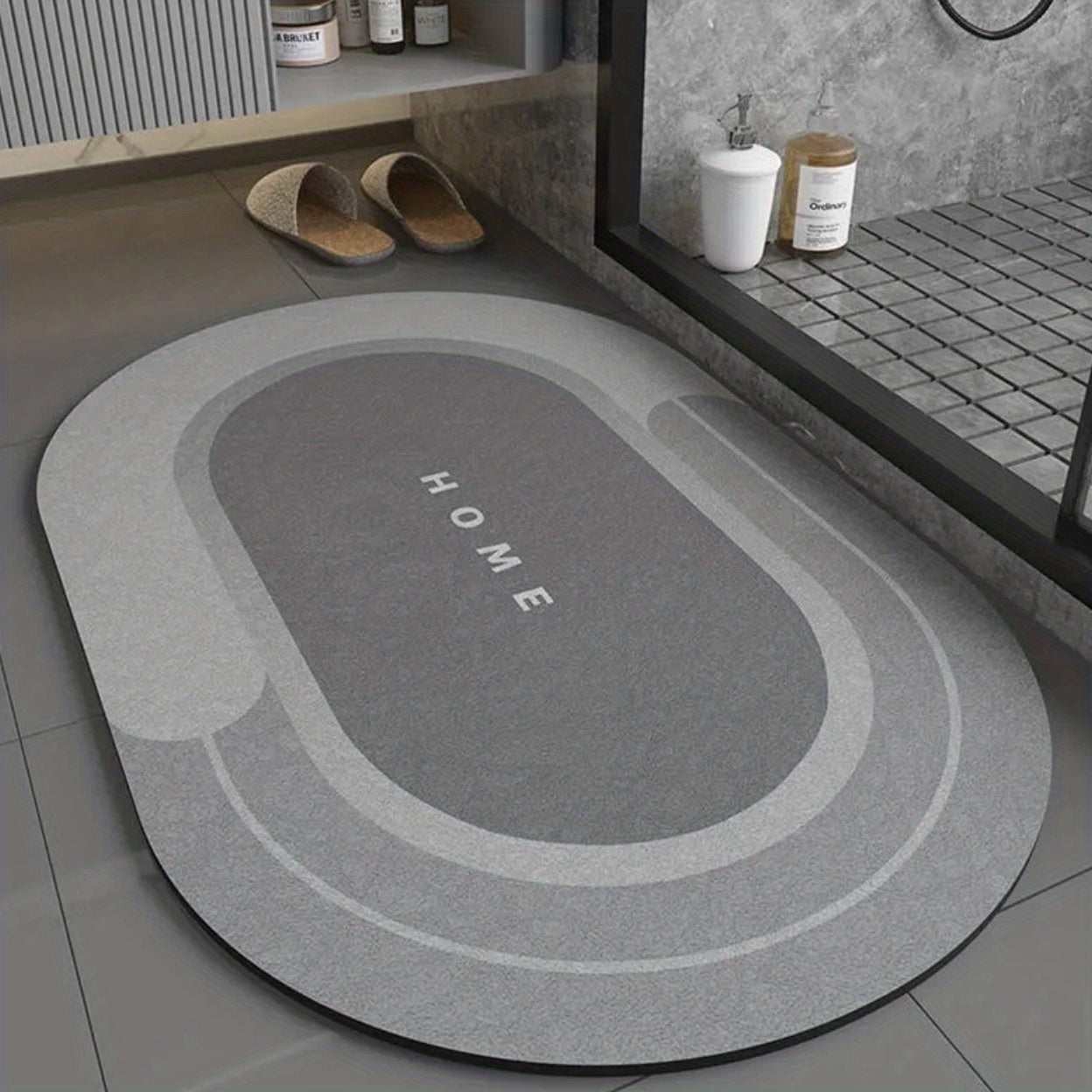 1pc Super Absorbent Soft Diatomite Bathroom Floor Mat - Non-Slip, Fast Drying, Carpet-Style Bath Rugs - Home Decor, Fall Decor, Shower, Tub, Outdoor, Indoor, Laundry, Bedroom, Kitchen Area Rugs