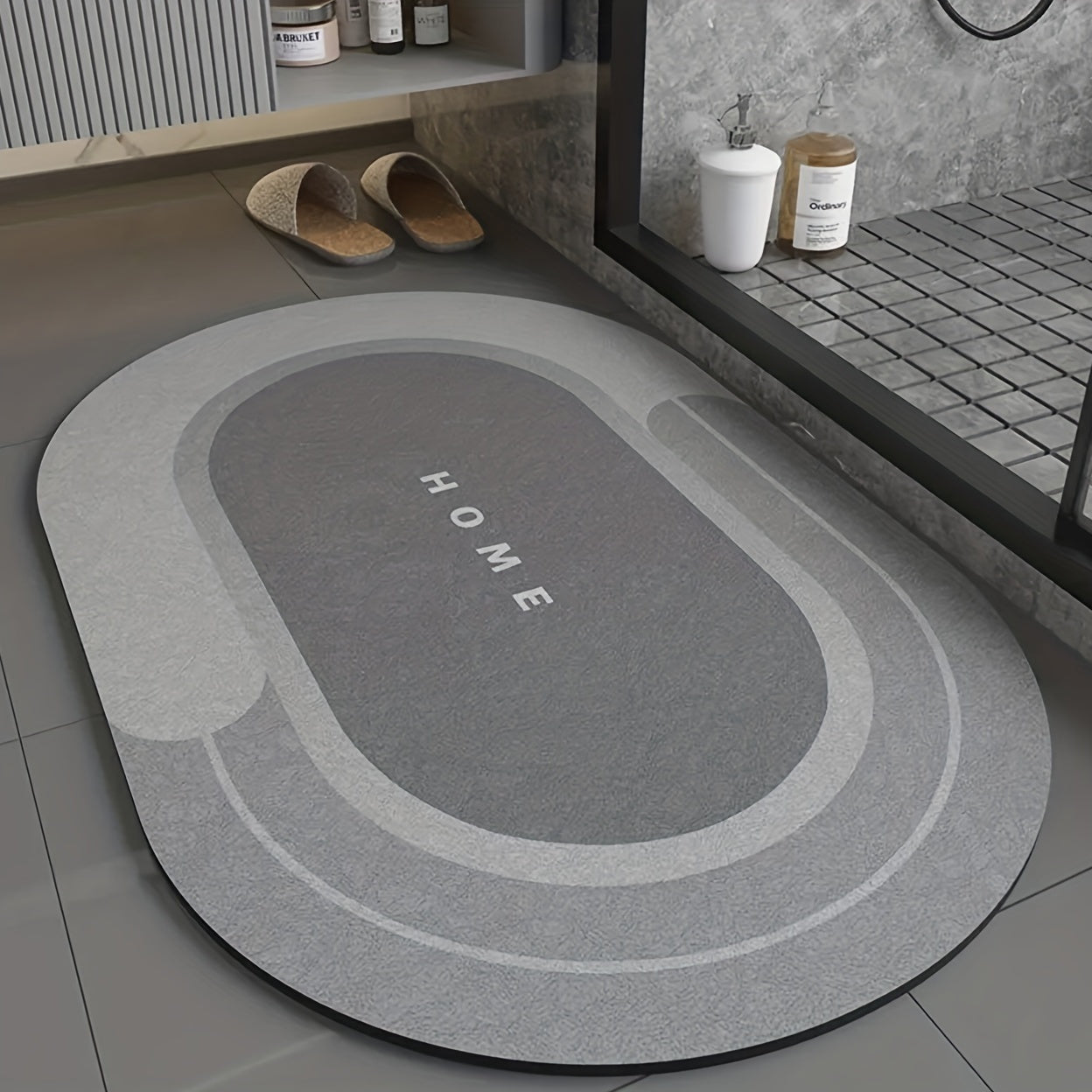 1pc Super Absorbent Soft Diatomite Bathroom Floor Mat - Non-Slip, Fast Drying, Carpet-Style Bath Rugs - Home Decor, Fall Decor, Shower, Tub, Outdoor, Indoor, Laundry, Bedroom, Kitchen Area Rugs