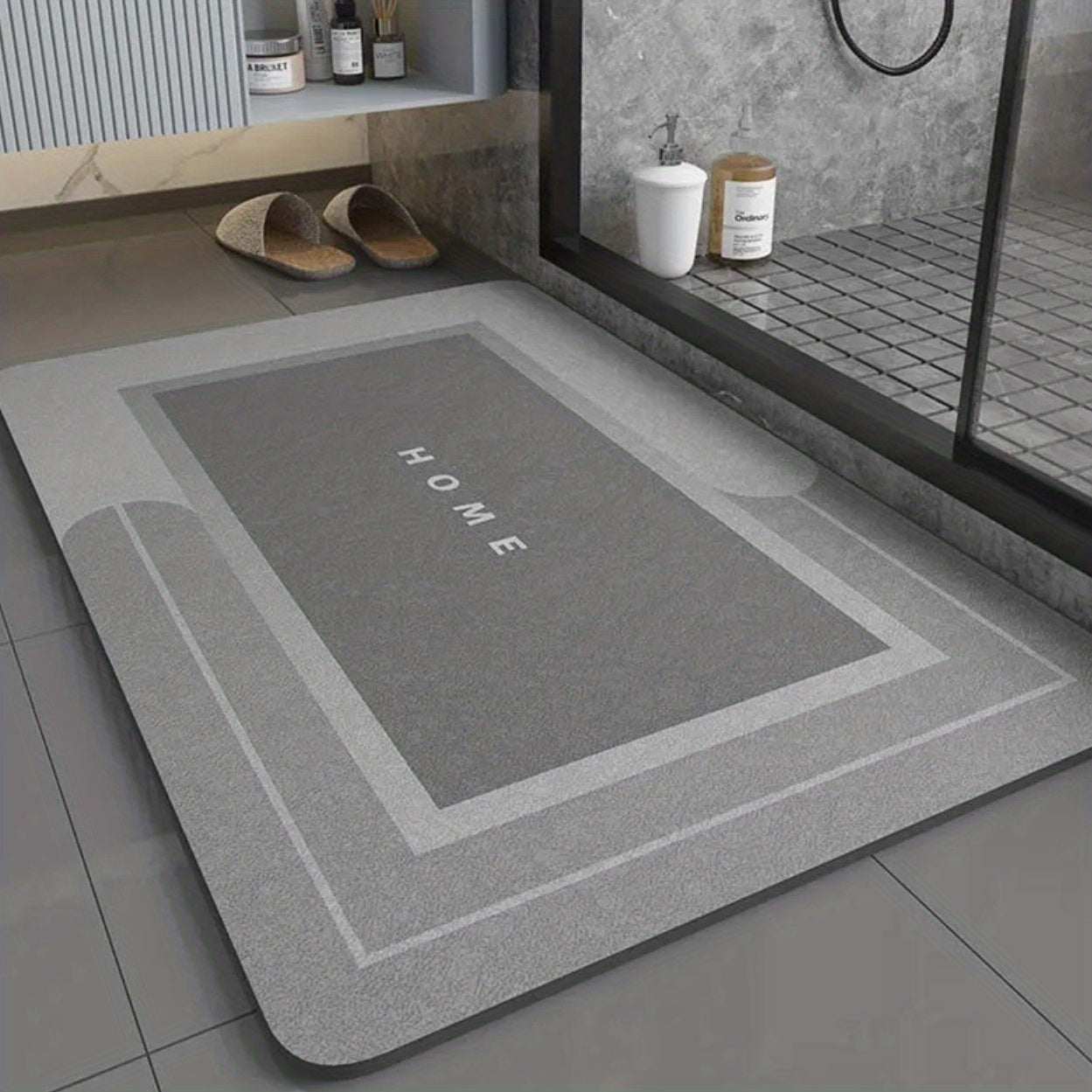 1pc Super Absorbent Soft Diatomite Bathroom Floor Mat - Non-Slip, Fast Drying, Carpet-Style Bath Rugs - Home Decor, Fall Decor, Shower, Tub, Outdoor, Indoor, Laundry, Bedroom, Kitchen Area Rugs