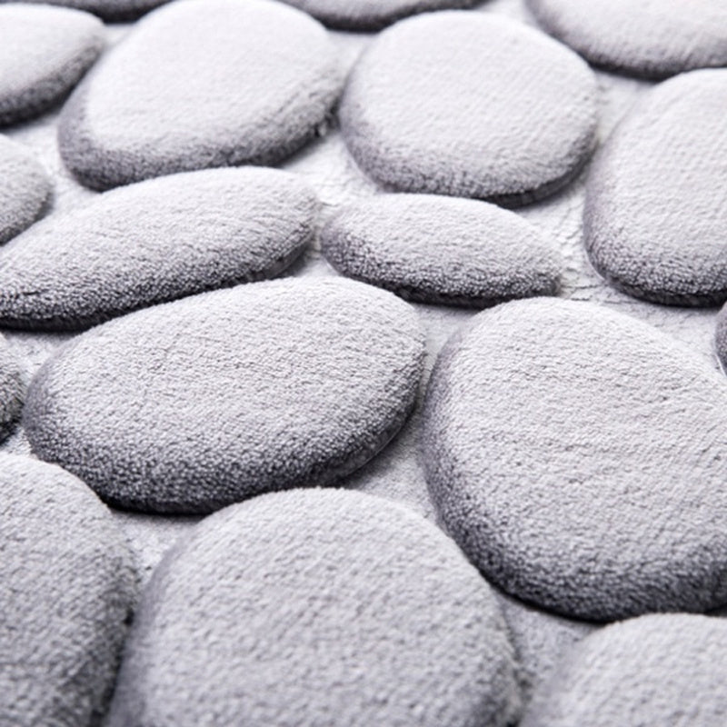 1pc Cobblestone Pattern Bath Rug, Soft Non-Slip Quick Dry Bath Mat, Water Absorbent Shower Carpet For home, Bathroom Accessories, Bathroom Decor, Bathroom decorations, kitchen Area Rugs, Laundry, bedrooom, shower, indoor mat