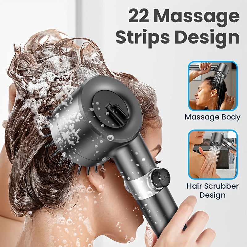 1PC High-Pressure Multi-Mode Showerhead - Fixed Showerheads with Silicone Massage, Filter, On/Off Switch, and Pet Bathing Function - Perfect for Home and Pet Use