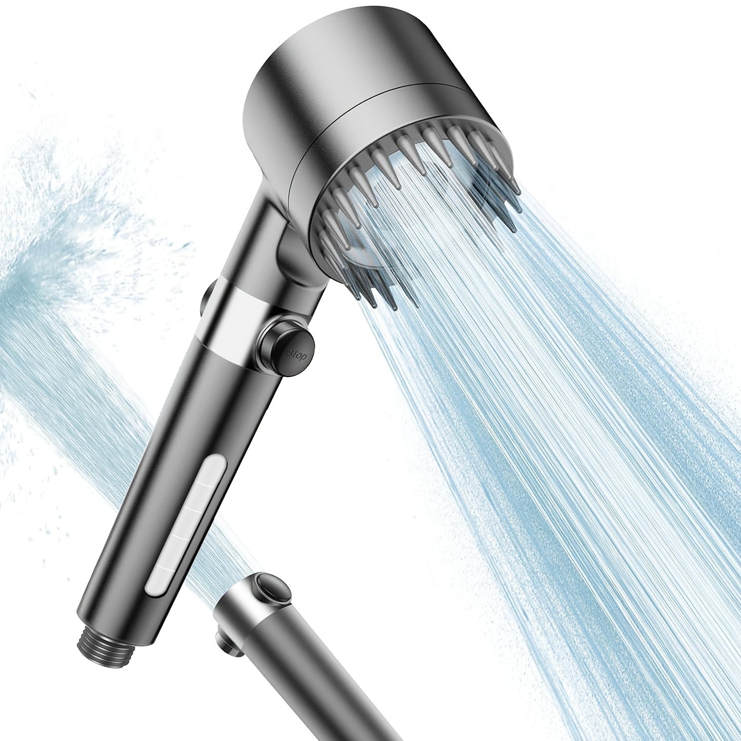 1PC High-Pressure Multi-Mode Showerhead - Fixed Showerheads with Silicone Massage, Filter, On/Off Switch, and Pet Bathing Function - Perfect for Home and Pet Use
