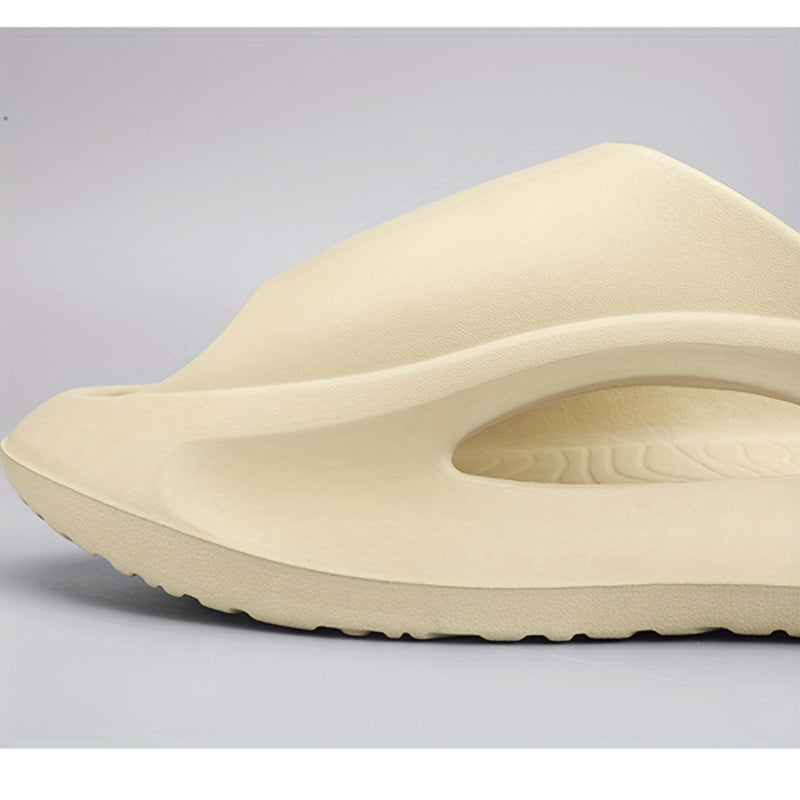 Men's Cloud Slides, Casual Non Slip Slippers, Open Toe Shoes For Indoor Outdoor Beach Shower, Spring And Summer