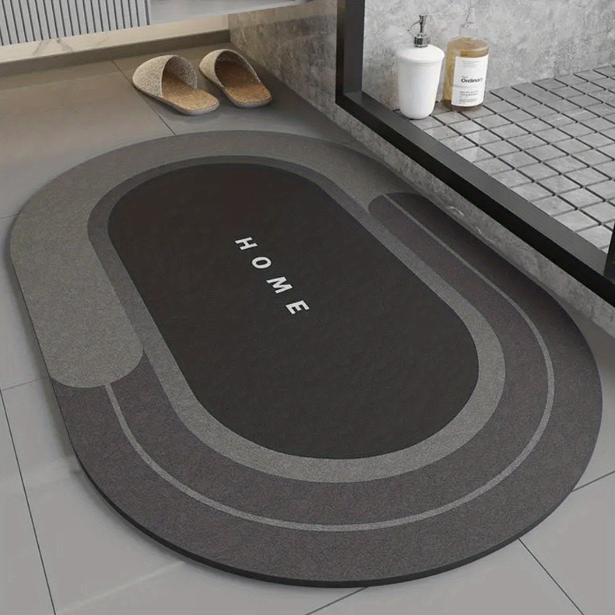 1pc Super Absorbent Soft Diatomite Bathroom Floor Mat - Non-Slip, Fast Drying, Carpet-Style Bath Rugs - Home Decor, Fall Decor, Shower, Tub, Outdoor, Indoor, Laundry, Bedroom, Kitchen Area Rugs