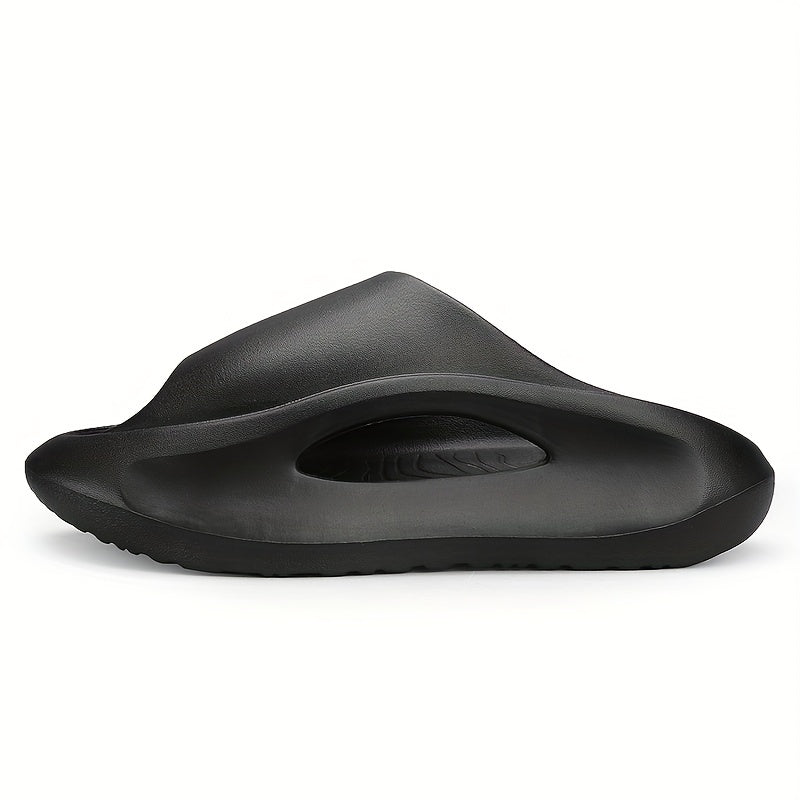 Men's Cloud Slides, Casual Non Slip Slippers, Open Toe Shoes For Indoor Outdoor Beach Shower, Spring And Summer