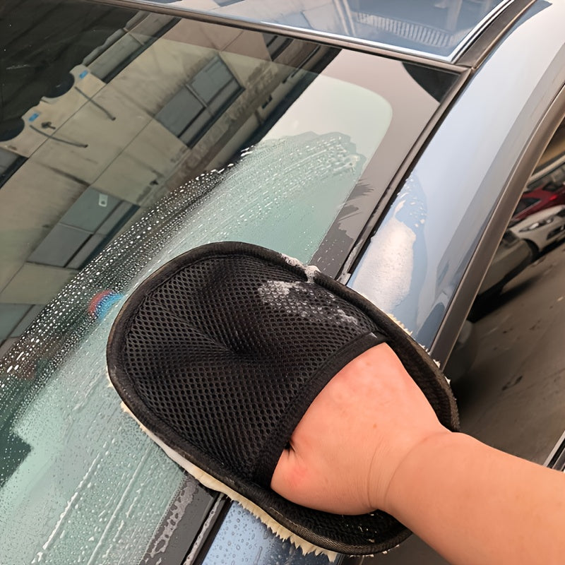 9.84" x 3.5" Microfiber Ultra-Soft Car Cleaning Glove, Perfect for Auto Detailing & Maintenance