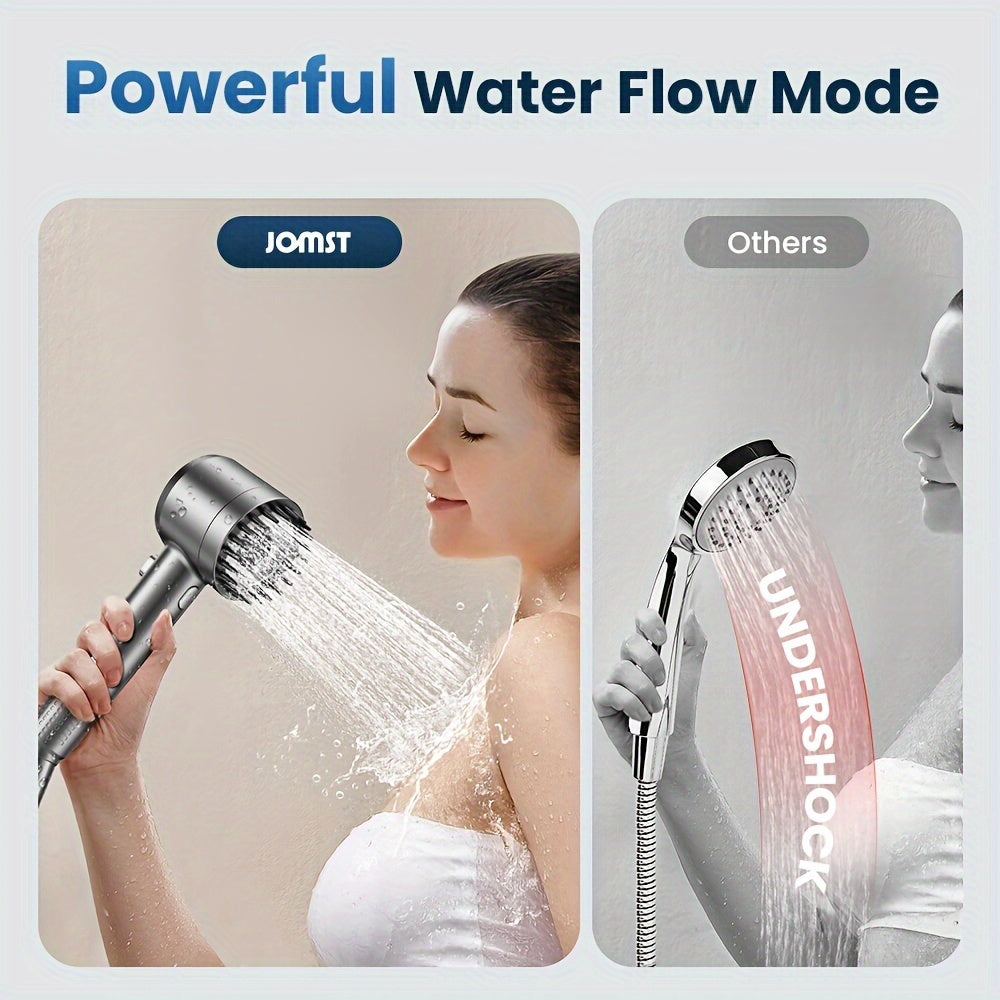 1PC High-Pressure Multi-Mode Showerhead - Fixed Showerheads with Silicone Massage, Filter, On/Off Switch, and Pet Bathing Function - Perfect for Home and Pet Use