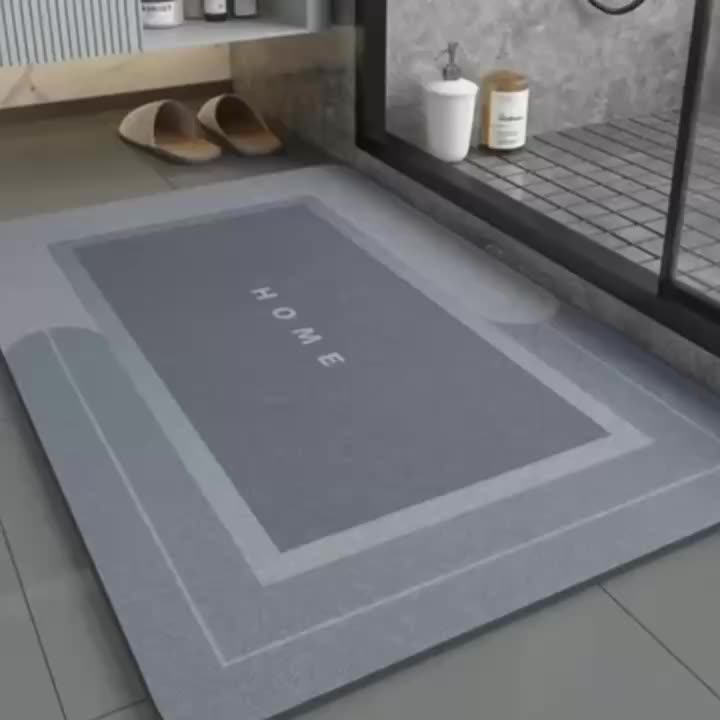 1pc Super Absorbent Soft Diatomite Bathroom Floor Mat - Non-Slip, Fast Drying, Carpet-Style Bath Rugs - Home Decor, Fall Decor, Shower, Tub, Outdoor, Indoor, Laundry, Bedroom, Kitchen Area Rugs