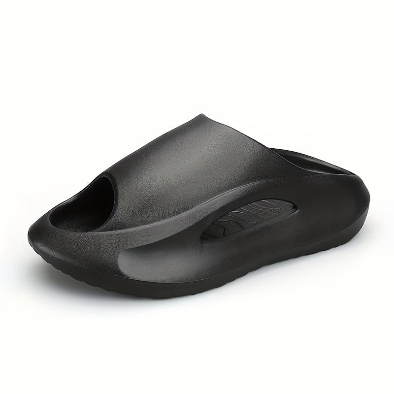 Men's Cloud Slides, Casual Non Slip Slippers, Open Toe Shoes For Indoor Outdoor Beach Shower, Spring And Summer