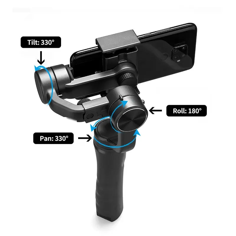 High Quality F6 Gimbal 3 Axis Cell Phone Control Flexible Handheld Camera Video Selfie Stick F6 for Face Tracking Vlog Selfie