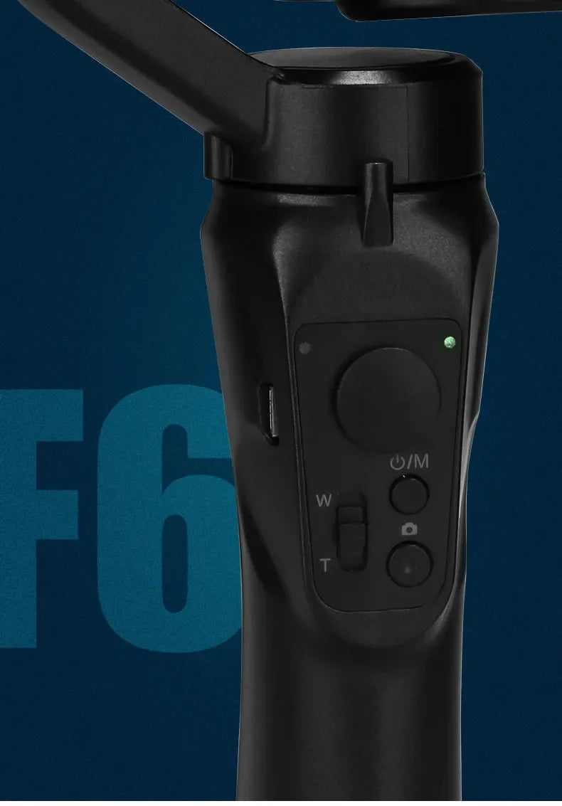 High Quality F6 Gimbal 3 Axis Cell Phone Control Flexible Handheld Camera Video Selfie Stick F6 for Face Tracking Vlog Selfie