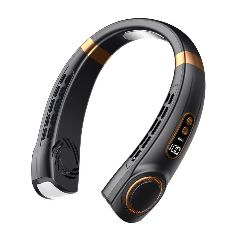 Portable Wearable Neck Fan, USB Rechargeable, Silent and Multifunctional, Perfect for Outdoor Sports and Activities