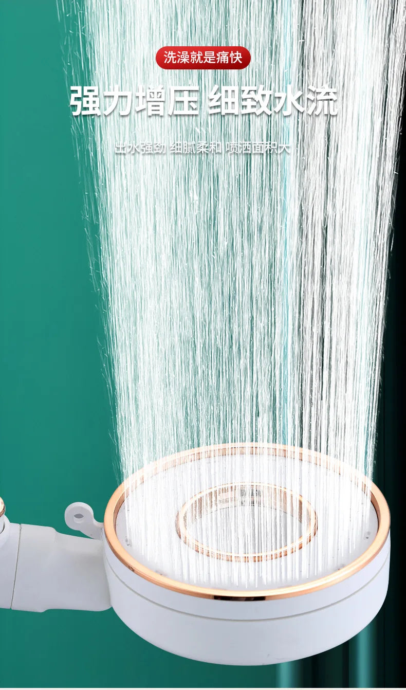 High Pressure Shower Head 3 Modes Adjustable Showerheads Water Saving One-Key Stop Water Spray Nozzle Bathroom Faucet Accessorie