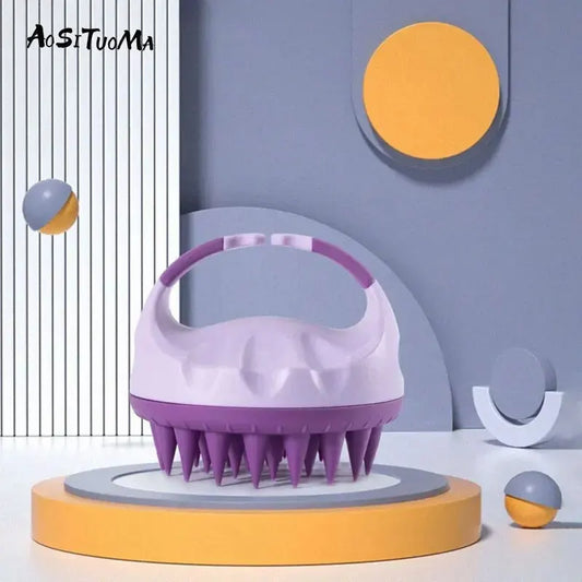 Scalp Scrubber, Shampoo, Brush, Massager, Clean Scalp, Comb, Handle, Shampoo Brush, Scalp Exfoliating Brush, Massage Comb
