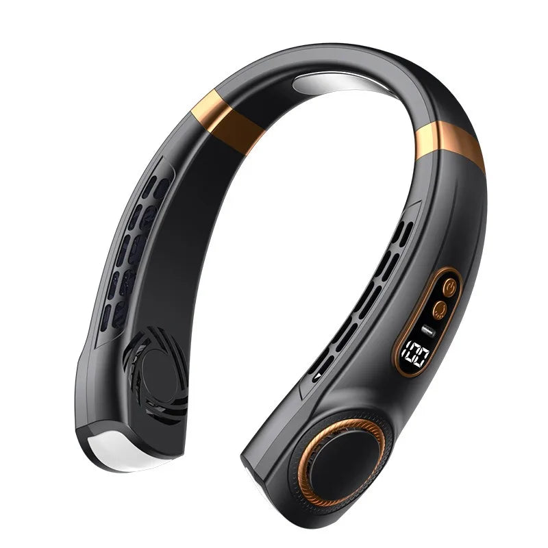 Portable Wearable Neck Fan, USB Rechargeable, Silent and Multifunctional, Perfect for Outdoor Sports and Activities