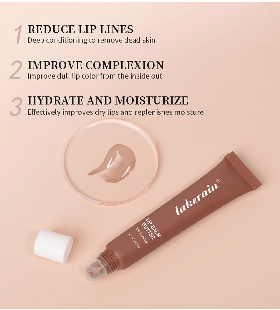 Summer Lip Balm Moisturizing Mirror Lip Gloss Lip Vanilla Mint Iced Coffee Cake Smell Lipstick Transparent Lip Oil  Makeup