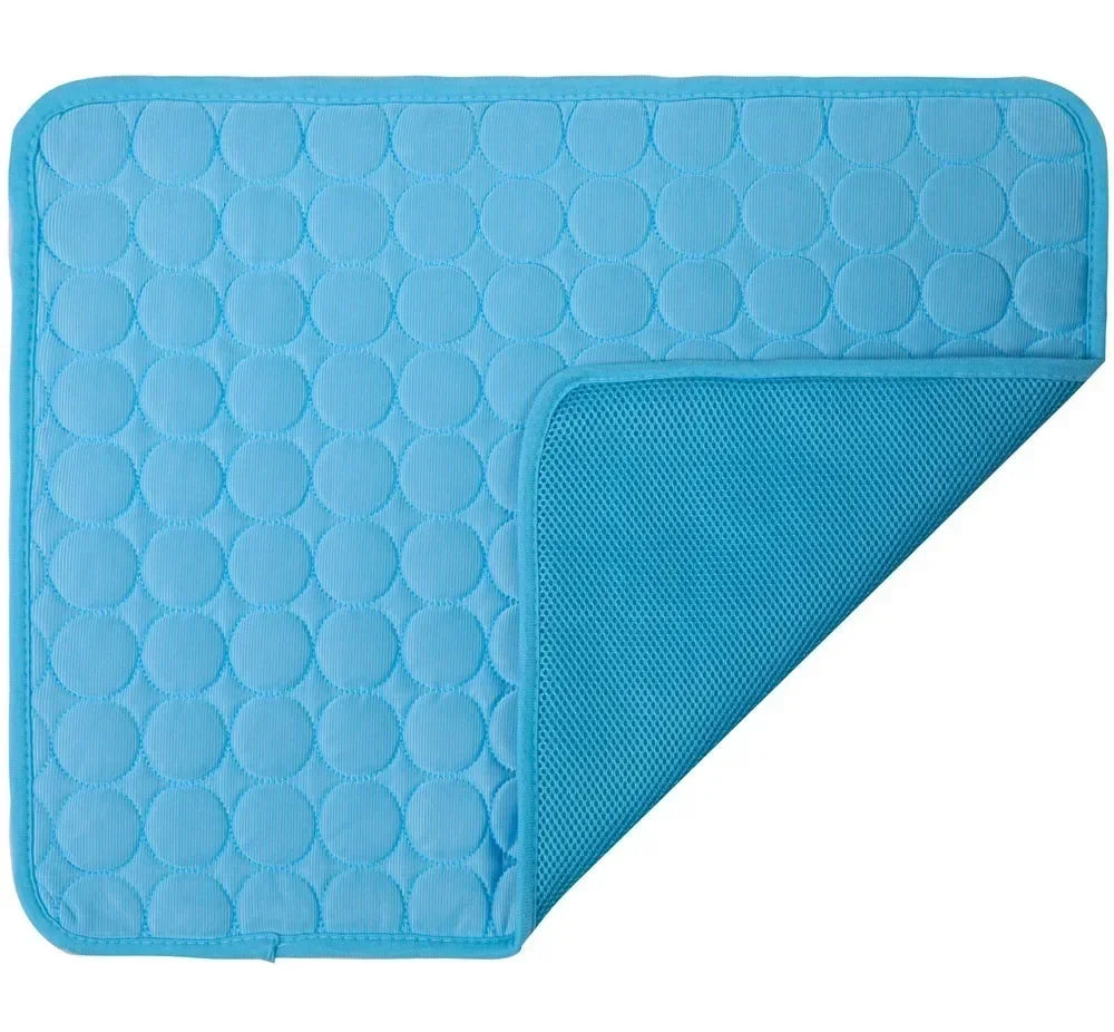 Dog Cooling Pad Ice Silk Fabric Self Cooling Gel Breathable Washable Summer Pet Mat for Dogs Cats Sofa Kennel Bed Comfortable La