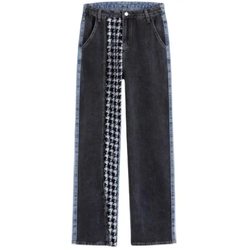 American Millennial Hot Girl Large Size Wash Heavy Work Double Belt Design Denim Pleated Skirt Women Fashion Design Skirt
