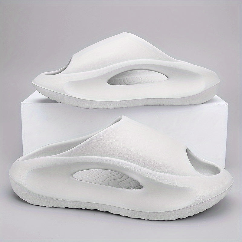 Men's Cloud Slides, Casual Non Slip Slippers, Open Toe Shoes For Indoor Outdoor Beach Shower, Spring And Summer