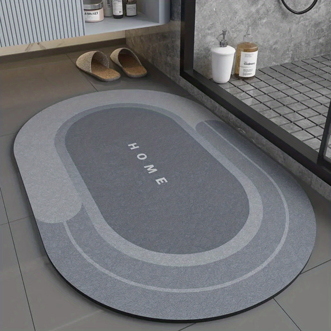1pc Super Absorbent Soft Diatomite Bathroom Floor Mat - Non-Slip, Fast Drying, Carpet-Style Bath Rugs - Home Decor, Fall Decor, Shower, Tub, Outdoor, Indoor, Laundry, Bedroom, Kitchen Area Rugs