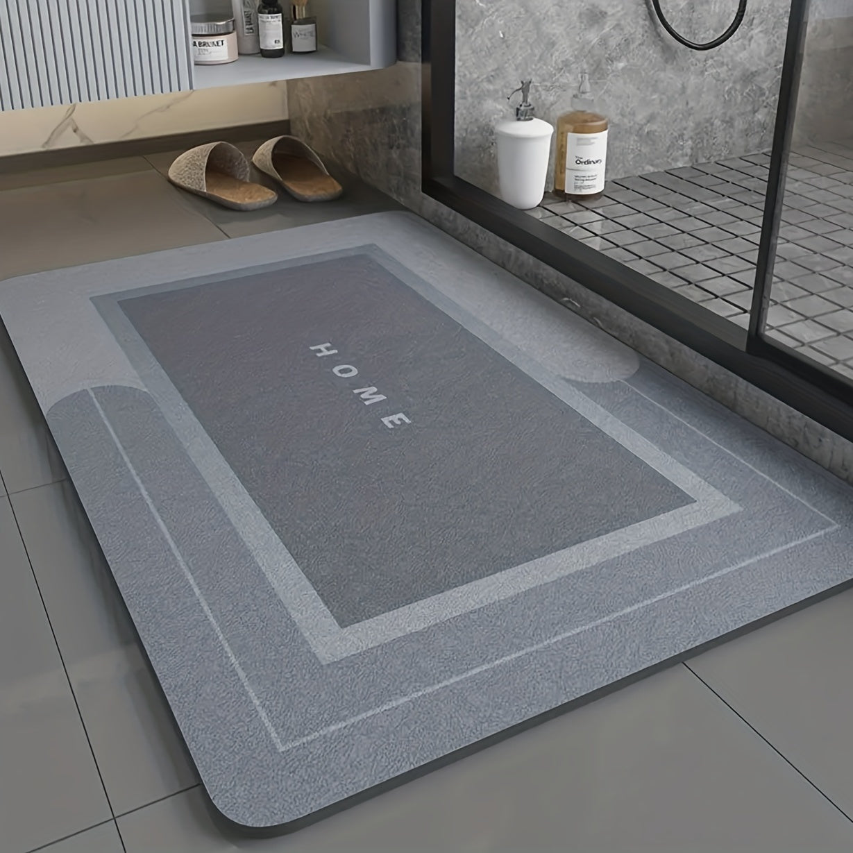 1pc Super Absorbent Soft Diatomite Bathroom Floor Mat - Non-Slip, Fast Drying, Carpet-Style Bath Rugs - Home Decor, Fall Decor, Shower, Tub, Outdoor, Indoor, Laundry, Bedroom, Kitchen Area Rugs