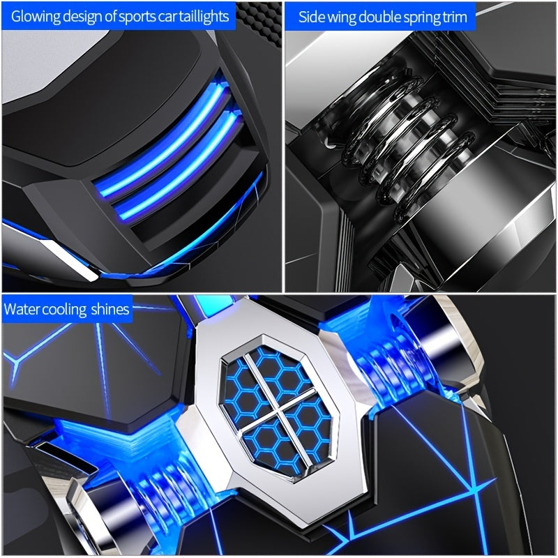 [Silvery Gaming Mouse] Silent Wired Mouse for E-Sports Gaming, Silvery Carved | Macro for Desktops and Laptops, Sound Chicken-Eating Mouse