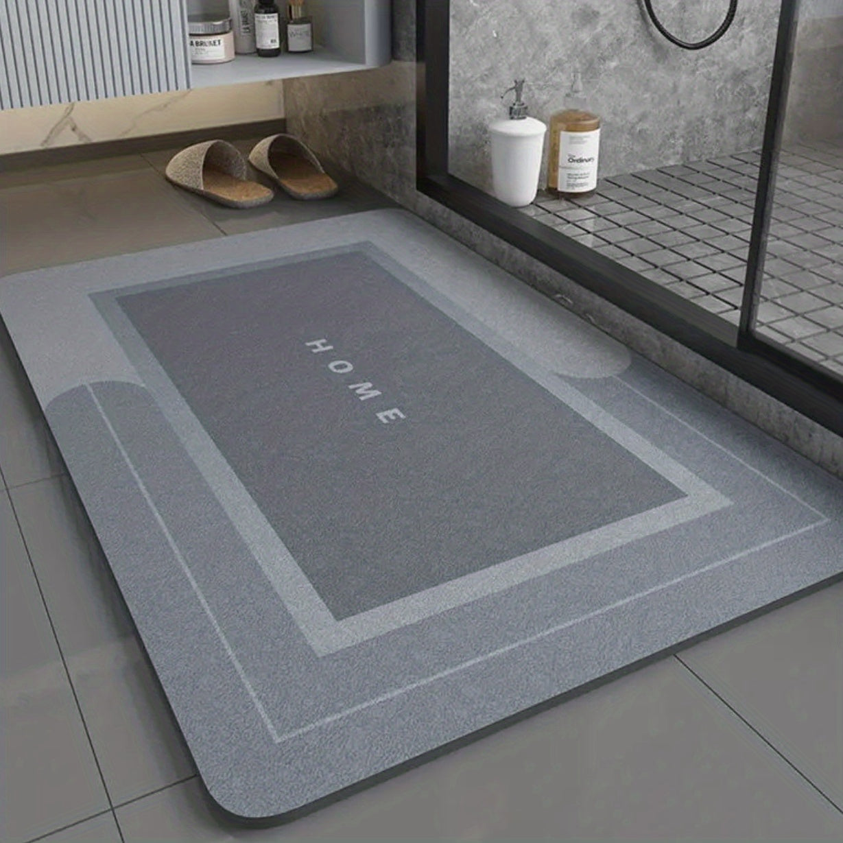 1pc Super Absorbent Soft Diatomite Bathroom Floor Mat - Non-Slip, Fast Drying, Carpet-Style Bath Rugs - Home Decor, Fall Decor, Shower, Tub, Outdoor, Indoor, Laundry, Bedroom, Kitchen Area Rugs